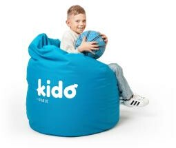 Diablo Chairs KIDO Tkanina Niebieski Pufa dla dzieci