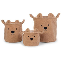 Childhome Zestaw 3 Koszy Na Zabawki Teddy Bear