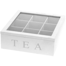 Home Styling Collection Drewniana herbaciarka TEA, 9 przegródek