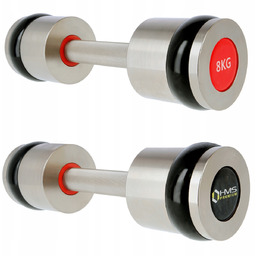 Zestaw 2x Hantla Chromowana Hantle 2x8kg Stalowe Radełkowane