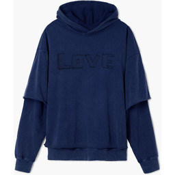 Bluza z kapturem z podwójnym rękawem