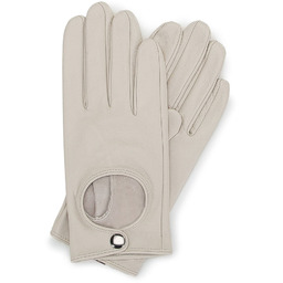 Damskie rękawiczki samochodowe proste kremowe