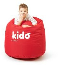 Diablo Chairs KIDO Tkanina Czerwony Pufa dla dzieci