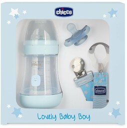 CHICCO ZESTAW DLA NOWORODKA BOY Butelka antykolkowa Perfect5