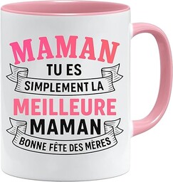 Filiżanka dla mamy z francuskim napisem "Du bist