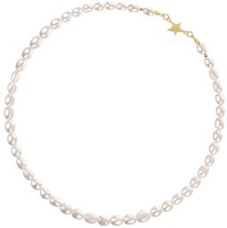 ADA STAR Naszyjnik małe perły białe naturalne choker