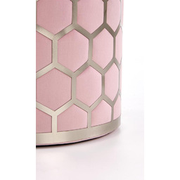 Pufa Aqua tkanina velvet jasny różowy, podstawa stal