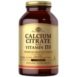 SOLGAR Calcium Citrate with Vitamin D3 (120 tabl.)