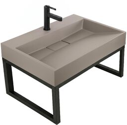 Umywalka konglomeratowa Rea GOYA TAUPE 70CM + stelaż