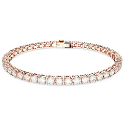 Bransoletka Swarovski - Matrix Tennis, White, Rose Gold