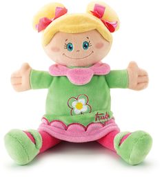Pluszowa lalka w zielonej sukience, przytulanka, 64093-Trudi, zabawki