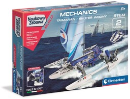 Clementoni, klocki konstrukcyjne Laboratorium Mechaniki - trimaran
