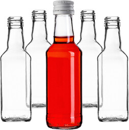 Szklana butelka Monopol 200ml z białą zakrętką 10