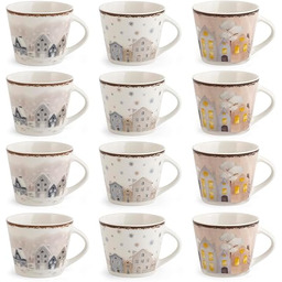 H&h Zestaw 12 kubków snowland cc280