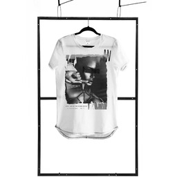 T-shirt men white S fashion 100% ORYGINAŁ DYSKRETNA