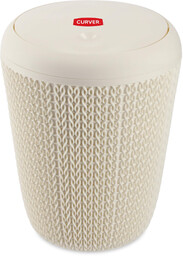 Kosz na śmieci Curver Knit 6L, kremowy