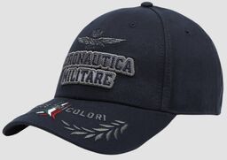 AERONAUTICA MILITARE Granatowa męska czapka 3d Embroidered
