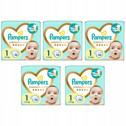 5x Pampers Pieluchy Premium Care roz 1 (2-5