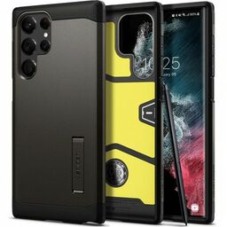 Spigen Etui Tough Armor Galaxy S22 Ultra, stalowe