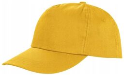 Żółta bejsbolówka czapka z daszkiem 5 panelowa