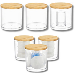 Pojemniki Akrylowe Na Waciki Kosmetyczne Patyczki Do Uszu