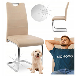 Krzesło do Jadalni na Płozach Nowoczesne K211 Beżowe