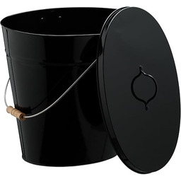 Relaxdays Kosz na popiół z pokrywką, 18,5 l,