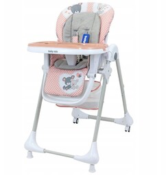 Baby Mix Krzesełko do karmienia Infant pink