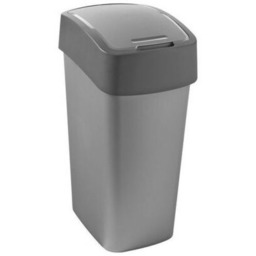 CURVER Kosz na śmieci Flip Bin 45L Srebrny