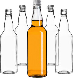 Szklana butelka Monopol 500ml z białą zakrętką 50