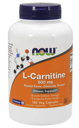 Now Foods L-Carnitine 500 Mg - 180 Kapsułek