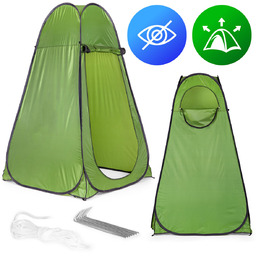 Namiot turystyczny samorozkładający przebieralnia kabina prysznicowa WC zielony