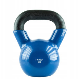 KNV08 Blue Kettlebell Żeliwny Pokryty Winylem Hms