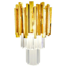 Lampa ścienna IMPERIAL WALL GOLD - stal, kryształ