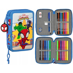 Piórnik Spidey Spiderman z Wyposażeniem 2 Komory