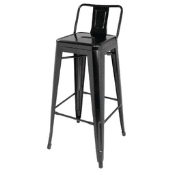 Bolero Wysoki stalowy stołek Bistro (h)940mm, (4 szt.),