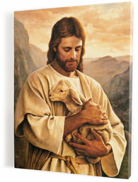 Jezus Chrystus Dobry Pasterz - obraz na płótnie