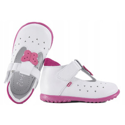 Emel E2417 Balerinki Dziewczęce Półbuty Roczki Biały 21