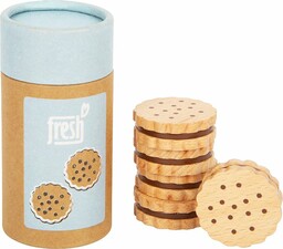 Zestaw drewnianych ciasteczek z czekoladą do zabawy