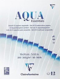 Clairefontaine 976098C Aqua Essential klejony blok 18x24 cm