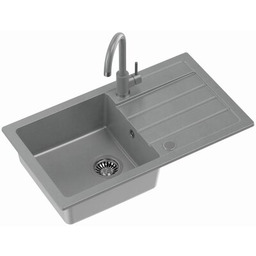 Zlewozmywak MYQ Color Long LONG2COL Szary + bateria