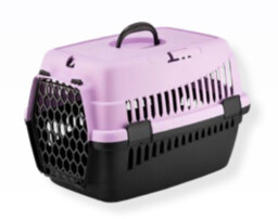 Transporter 4DOG Deluxe 49x35x32,5cm - Czarna/fioletowa