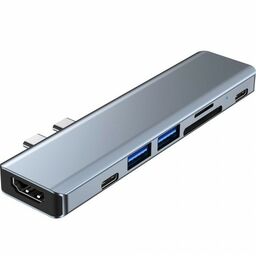 Tech-Protect Hub adapter V5, 7w1 USB-C, 2x USB-A/2x