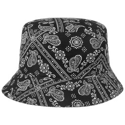 Kapelusz Bawełniany Paisley Bucket by Lipodo, czarny, cm