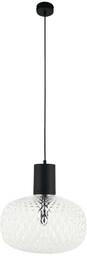 Owalna lampa wisząca Tanpo 5209 Shilo szklana metalowa