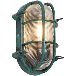 QAZQA Zewnętrzna lampa ścienna zielona owalna IP44 -