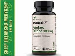 Ginkgo Biloba 90 kapsulek Pamięć Koncentracja