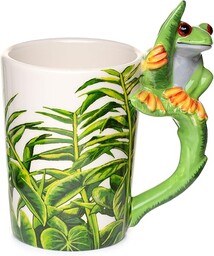 Puckator Drzewna żaba z liśćmi kalkomania ceramiczny uchwyt
