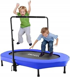 ANCHEER Składana trampolina, mini trampolina z regulowanym uchwytem