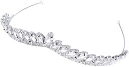 Ozdoba ŚLUBNA korona TIARA DIADEM KRYSZTAŁ AAA